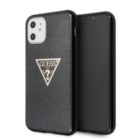 Guess GUHCN61SGTLBK iPhone 11 6,1" / Xrczarny/black hard case Glitter Triangle