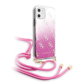Guess GUHCN61WO4GPI iPhone 11 6,1" / Xrróżowy/pink hard case 4G Gradient