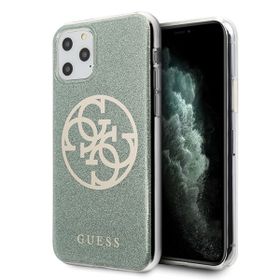 Guess GUHCN65PCUGLKA iPhone 11 Pro Maxkhaki hard case 4G Circle Glitter