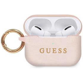 Guess GUACAPSILGLLP AirPods Pro cover jasnoróżowy/pink Silicone Glitter
