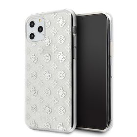 Guess GUHCN58TPESI iPhone 11 Prosrebrny/silver hard case 4G Peony Glitter