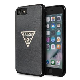 Guess GUHCI8SGTLBK iPhone 7/8/SE 2020/ SE 2022 czarny/black hard case Glitter Triangle