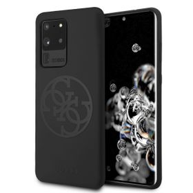Guess GUHCS69LS4GBK S20 Ultra G988black/czarny hard case Silicone 4G Tone On Tone
