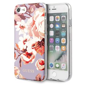 Guess GUHCI8PCUTRFL02 iPhone 7/8/SE 2020/ SE 2022 liliowy/lilac N°2 Flower Collection Shiny