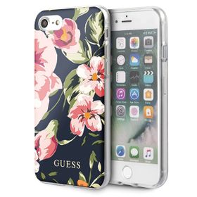Guess GUHCI8PCUTRFL03 iPhone 7/8/SE 2020/ SE 2022 granatowy/navy N°3 Flower Collection Shiny