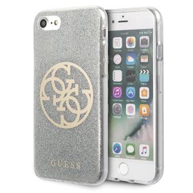 Guess GUHCI8PCUGLLG iPhone 7/8/SE 2020/ SE 2022 jasnoszary/light grey hard case Glitter 4G Circle Logo