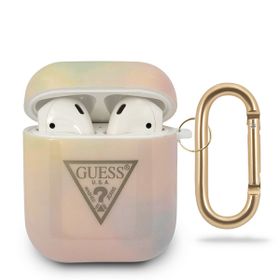 Guess GUACA2TPUMCGG01 AirPods 1/2 coverróżowy/pink Tie & Dye Collection