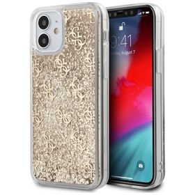 Guess GUHCP12SLG4GSLG iPhone 12 mini 5,4" złoty/gold hardcase 4G Liquid Glitter
