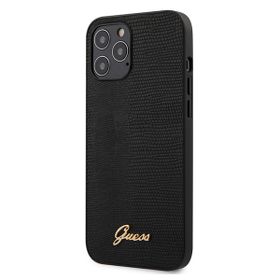 Guess GUHCP12LPCUMLLIBK iPhone12 Pro Max 6,7"  czarny/black hardcase Lizard Collection