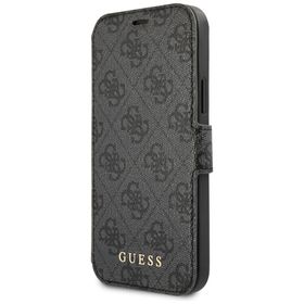 Guess GUFLBKSP12L4GG iPhone12 Pro Max 6,7" szary/grey book 4G Charms Collection