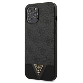Guess GUHCP12LPU4GHBK iPhone12 Pro Max 6,7" szary/grey hardcase 4G Triangle Collection