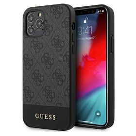 Guess GUHCP12MG4GLGR iPhone 12/12 Pro6,1" szary/grey hardcase 4G Stripe Collection