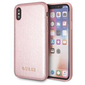 Guess GUHCPXIGLRG iPhone X/Xs rose gold/różowo-złoty hard case Iridescent