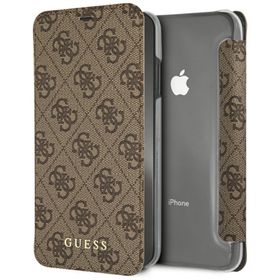 Guess GUFLBKI65GF4GBR iPhone Xs Maxbrown/brązowy book 4G Charms Collection