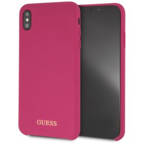 Guess GUHCI65LSGLPI iPhone Xs Max pink/różowy hard case Silicone