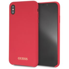 Guess GUHCI65LSGLRE iPhone Xs Max red/czerwony hard case Silicone