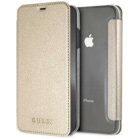 Guess GUFLBKI65IGLTGO iPhone Xs Max gold/złoty book Iridescent
