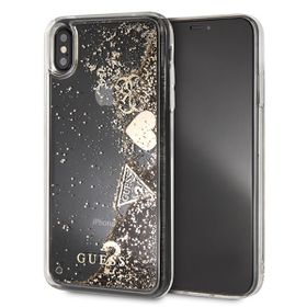 Guess GUHCI65GLHFLGO iPhone Xs Maxgold/złoty hard case Glitter Hearts
