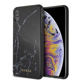 Guess GUHCI65HYMABK iPhone Xs Maxczarny/black Marble