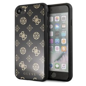 Guess GUHCI8TGGPBK iPhone 7/8/SE 2020/ SE 2022 czarny/black hard case Peony G Double Layer Glitter