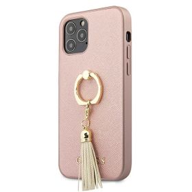 Guess GUHCP12LRSSARG iPhone 12 Pro Max6,7" różowy/pink hardcase Saffiano with ring stand