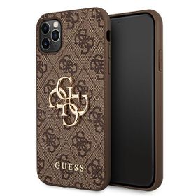 Guess GUHCN654GMGBR iPhone 11 Pro Maxbrązowy/brown hardcase 4G Big Metal Logo