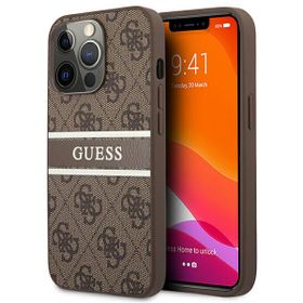 Guess GUHCP13X4GDBR iPhone 13 Pro Max6,7" brązowy/brown hardcase 4G Stripe