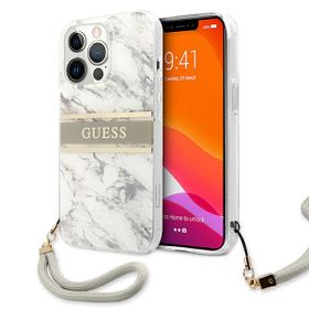 Guess GUHCP13LKMABGR iPhone 13 Pro / 136,1" szary/grey hardcase Marble Strap Collection