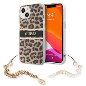 Guess GUHCP13MKBSLEO iPhone 13 / 14 / 156.1" Leopard hardcase Gold Chain