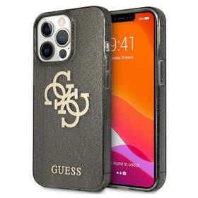 Guess GUHCP13LPCUGL4GBK iPhone 13 Pro /13 6,1" czarny/black hard case Glitter 4G Big Logo