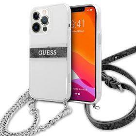 Guess GUHCP13LKC4GBSI iPhone 13 Pro / 136,1" Transparent hardcase 4G Grey Strap Silver Chain
