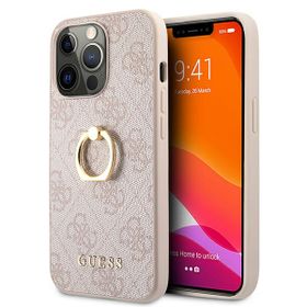 Guess GUHCP13L4GMRPI iPhone 13 Pro / 136,1" różowy/pink hardcase 4G with ring stand