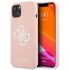 Guess GUHCP13MLS4GWPI iPhone 13 / 14 /15 6.1" różowy/pink hard case Silicone 4G Logo