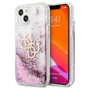 Guess GUHCP13MLG4GPI iPhone 13 / 14 / 156.1" różowy/pink hardcase 4G Big Liquid Glitter