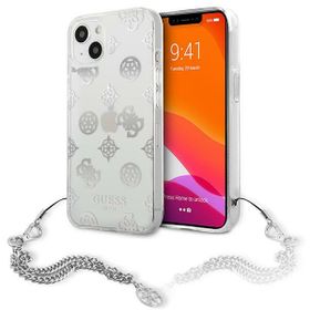 Guess GUHCP13MKSPESI iPhone 13 / 14 / 156.1" srebrny/silver hardcase Peony Chain Collection