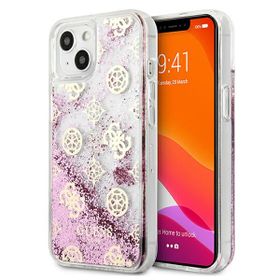 Guess GUHCP13MLGPEPI iPhone 13 / 14 / 156.1" różowy/pink hardcase Peony Liquid Glitter