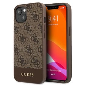 Guess GUHCP13MG4GLBR iPhone 13 / 14 / 156.1" brązowy/brown hard case 4G Stripe Collection