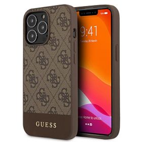 Guess GUHCP13XG4GLBR iPhone 13 Pro Max6,7" brązowy/brown hard case 4G Stripe Collection