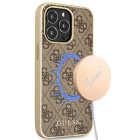 Guess GUHMP13XG4GB iPhone 13 Pro Max6,7" brązowy/brown hard case 4G Collection Magsafe