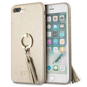 Guess GUHCI8LRSSABE iPhone 7/8 Plusbeige/beżowy hard case Saffiano with ring stand