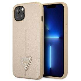 Guess GUHCP13MPSATLE iPhone 13 / 14 / 156.1" beżowy/beige hardcase SaffianoTriangle Logo