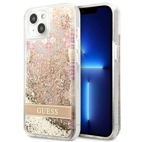 Guess GUHCP13MLFLSD iPhone 13 / 14 / 156.1" złoty/gold hardcase Paisley Liquid Glitter