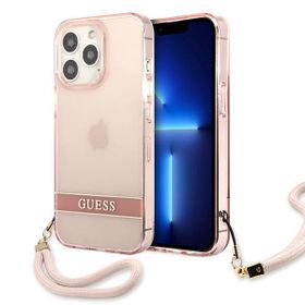 Guess GUHCP13XHTSGSP iPhone 13 Pro Max6,7" różowy/pink hardcase Translucent Stap