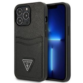 Guess GUHCP13XPSATPK iPhone 13 Pro Max6,7"czarny/black hardcase SaffianoTriangle Logo Cardslot