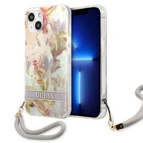 Guess GUHCP13MHFLSU iPhone 13 / 14 / 156.1" fioletowy/purple hardcase Flower Strap