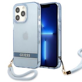 Guess GUHCP13XHTSGSB  iPhone 13 Pro Max6,7" niebieski/blue hardcase Translucent Stap