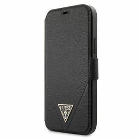 Guess GUFLBKP12LVSATMLBK iPhone 12 ProMax 6,7" czarny/black book Saffiano