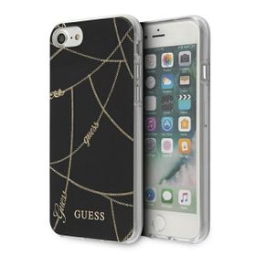 Guess GUHCI8PCUCHBK iPhone 7/8/SE 2020/ SE 2022 czarny/black hardcase Gold Chain Collection
