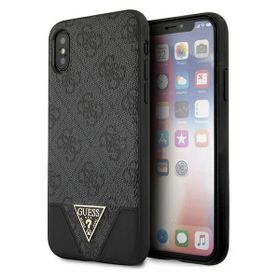 Guess GUHCI65PU4GHBK iPhone Xs Maxszary/grey hardcase 4G Triangle Collection