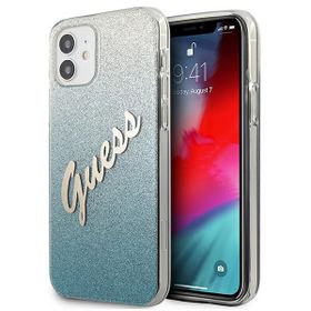 Guess GUHCP12SPCUGLSBL iPhone 12 mini5,4" niebieski/blue hardcase Glitter Gradient Script